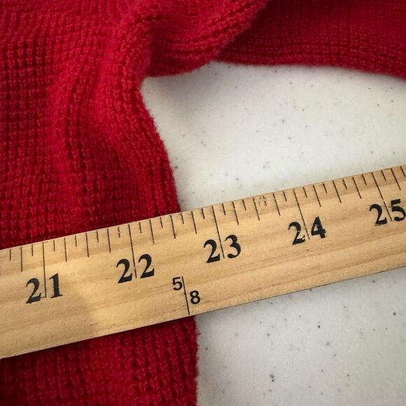 Lauren Ralph Lauren Knit Red Sweater Size 1X Cotton Blend Mock Neck - Picture 9 of 12